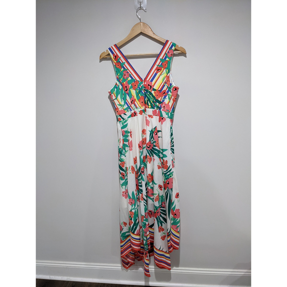 Vince Camuto White Handkerchief Maxi Dress Size 2 - Picture 3 of 8